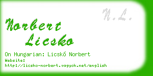 norbert licsko business card